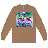 Toasted Coconut aloha stitch Long Sleeve Tee - AdoDesignShop