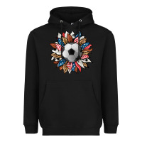 Black football sunflower Heavyweight Hoodie - HRA Design Shop