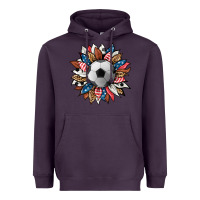 Plum football sunflower Heavyweight Hoodie - HRA Design Shop