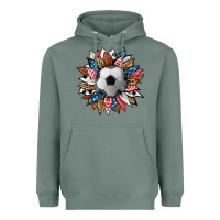 Sage football sunflower Heavyweight Hoodie - HRA Design Shop