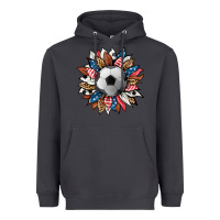 Smoke football sunflower Heavyweight Hoodie - HRA Design Shop