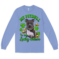 Colony Blue st patricks day my pitbuli my lucky charm Long Sleeve Tee - RanaPortraitStore