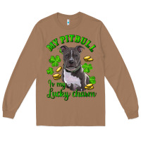 Toasted Coconut st patricks day my pitbuli my lucky charm Long Sleeve Tee - RanaPortraitStore