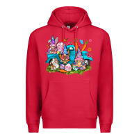 Cardinal Easter gnomies with truck Premium Hoodie - NancyCooperArtShop