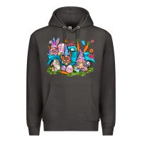 Smoke Easter gnomies with truck Premium Hoodie - NancyCooperArtShop