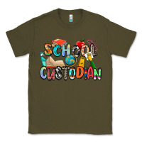 Army Green school custodian Classic Tee - Zillion Design Studio