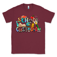 Burgundy school custodian Classic Tee - Zillion Design Studio