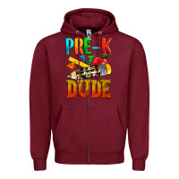 Burgundy pre k dude Zipper Hoodie - texasbilliewilder