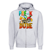 Heather Grey pre k dude Zipper Hoodie - texasbilliewilder