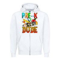 White pre k dude Zipper Hoodie - texasbilliewilder