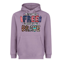 Lavender land of the beacause of the brave Heavyweight Hoodie - CowhideDigitalArt