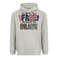 Moon Dust land of the beacause of the brave Heavyweight Hoodie - CowhideDigitalArt
