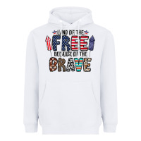 White land of the beacause of the brave Heavyweight Hoodie - CowhideDigitalArt