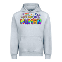Heather Grey we are all human Urban Hoodie - MaliasSmallBusiness