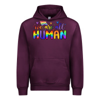 Mauve Wine we are all human Urban Hoodie - MaliasSmallBusiness