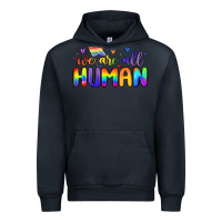 Navy we are all human Urban Hoodie - MaliasSmallBusiness