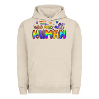 Pigment French Oak we are all human Urban Hoodie - MaliasSmallBusiness