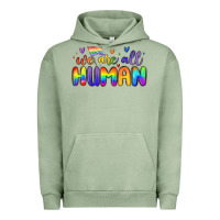 Pigment Oil Green we are all human Urban Hoodie - MaliasSmallBusiness