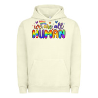 Pigment Pistachio we are all human Urban Hoodie - MaliasSmallBusiness