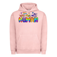 Pigment Salmon we are all human Urban Hoodie - MaliasSmallBusiness