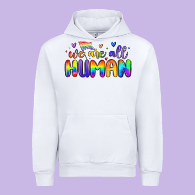 We Are All Human Urban Hoodie Designed By Maliassmallbusiness