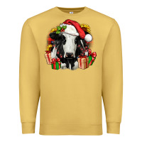 Antique Gold christmas holstein Premium Sweatshirt - JahusDesignShop