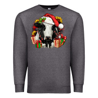 Charcoal Heather christmas holstein Premium Sweatshirt - JahusDesignShop