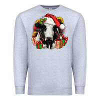 Heather Grey christmas holstein Premium Sweatshirt - JahusDesignShop