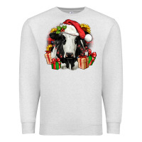 Oatmeal Heather christmas holstein Premium Sweatshirt - JahusDesignShop