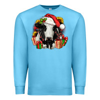 Ocean Blue christmas holstein Premium Sweatshirt - JahusDesignShop