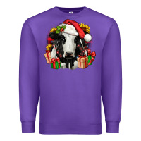 Purple christmas holstein Premium Sweatshirt - JahusDesignShop