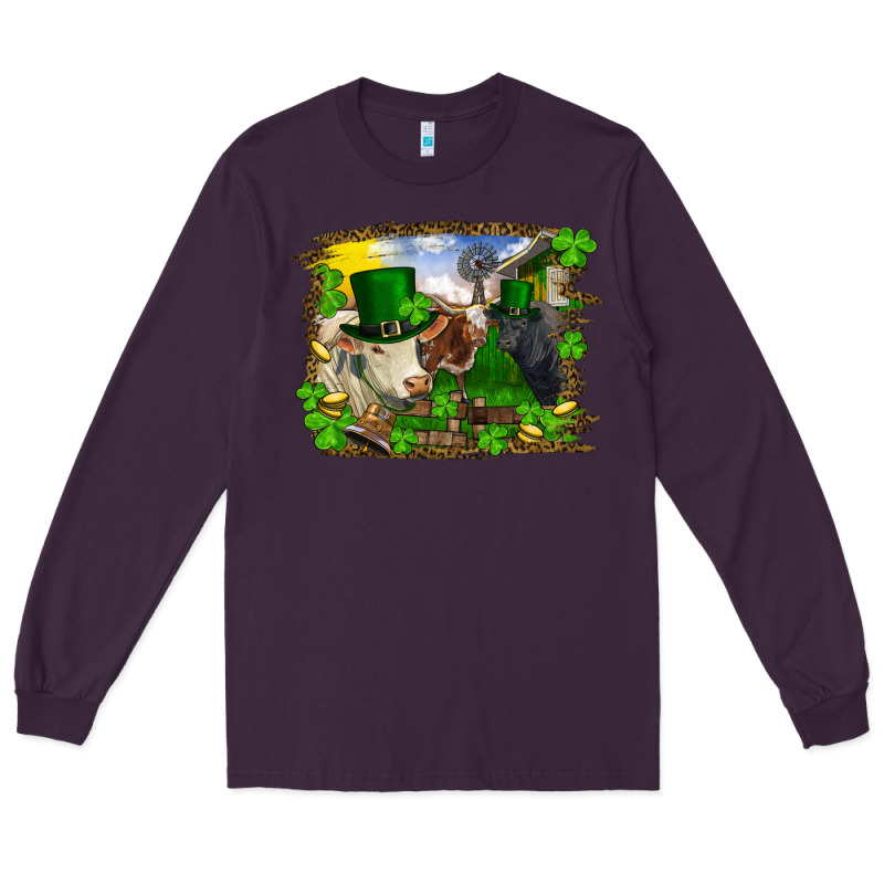 St Patricks Day Cows Long Sleeve Tee by RanaPortraitStore | Teevron