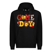Black game day softball Premium Hoodie - AdoDesignShop