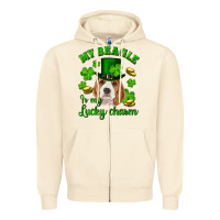 Sandshell st.patrick's day my beagle is my lucky charm Zipper Hoodie - RanaPortraitStore