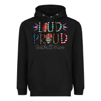 Black loud proud football mom Heavyweight Hoodie - CowhideDigitalArt