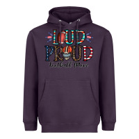 Plum loud proud football mom Heavyweight Hoodie - CowhideDigitalArt