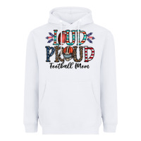 White loud proud football mom Heavyweight Hoodie - CowhideDigitalArt