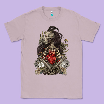 Floral Skeleton Classic Tee Designed By Ranaportraitstore