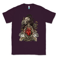 Plum floral skeleton Classic Tee - RanaPortraitStore