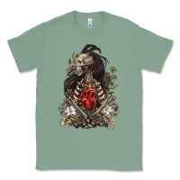 Sage floral skeleton Classic Tee - RanaPortraitStore