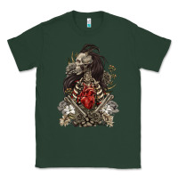 Sports Green floral skeleton Classic Tee - RanaPortraitStore