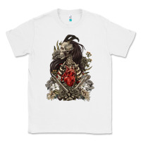 White floral skeleton Classic Tee - RanaPortraitStore