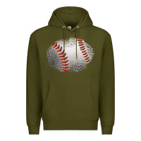 Army Green leopard baseball patch Premium Hoodie - Jasminsmagicworld