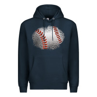 Navy leopard baseball patch Premium Hoodie - Jasminsmagicworld