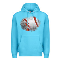 Ocean Blue leopard baseball patch Premium Hoodie - Jasminsmagicworld