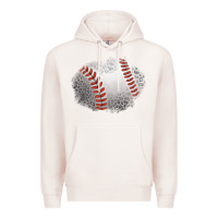 Pale Pink leopard baseball patch Premium Hoodie - Jasminsmagicworld
