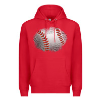 Red leopard baseball patch Premium Hoodie - Jasminsmagicworld