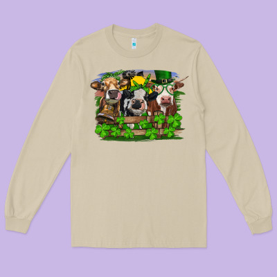 Long Sleeve Tee st patricks day heifers
