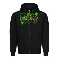 Black st. patrick's day one lucky mama Zipper Hoodie - RanaPortraitStore