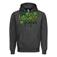Charcoal Heather st. patrick's day one lucky mama Zipper Hoodie - RanaPortraitStore
